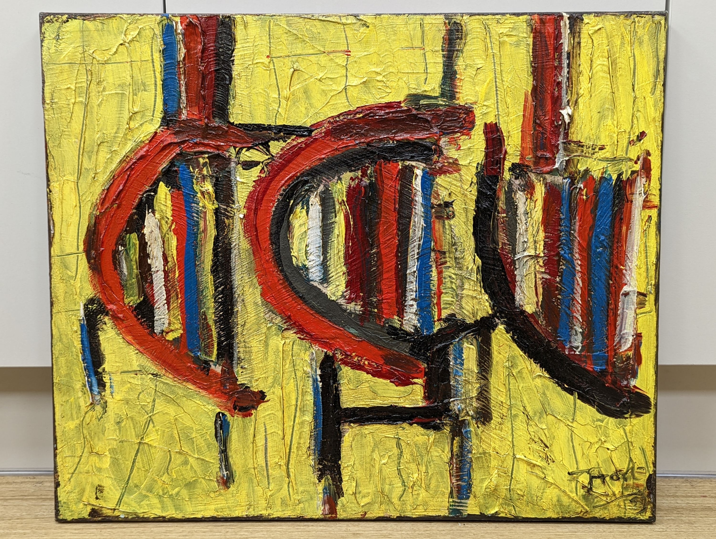 After Terry Frost, oil on canvas, Untitled, 50 x 60cm, unframed